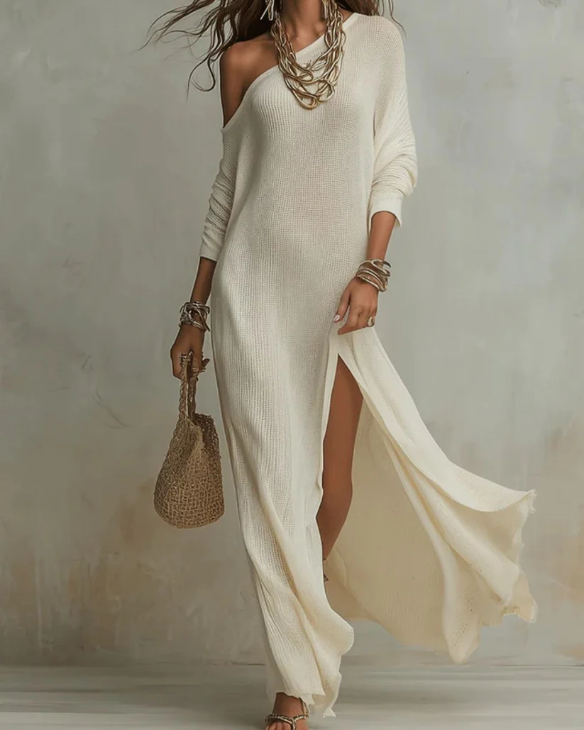 Solid Colour Loose Slit Beach Maxi Dress – Sienna Noosa