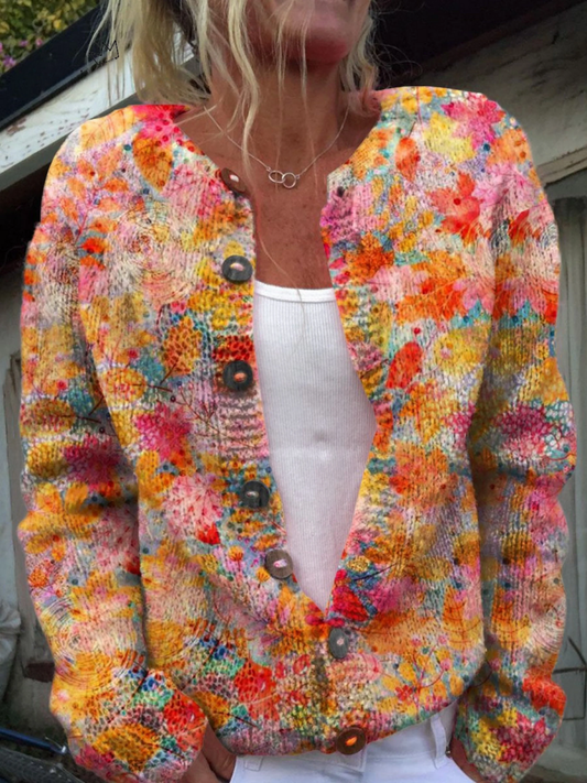 Pilar Suéter Cardigan de Punto Vintage – Sienna Noosa