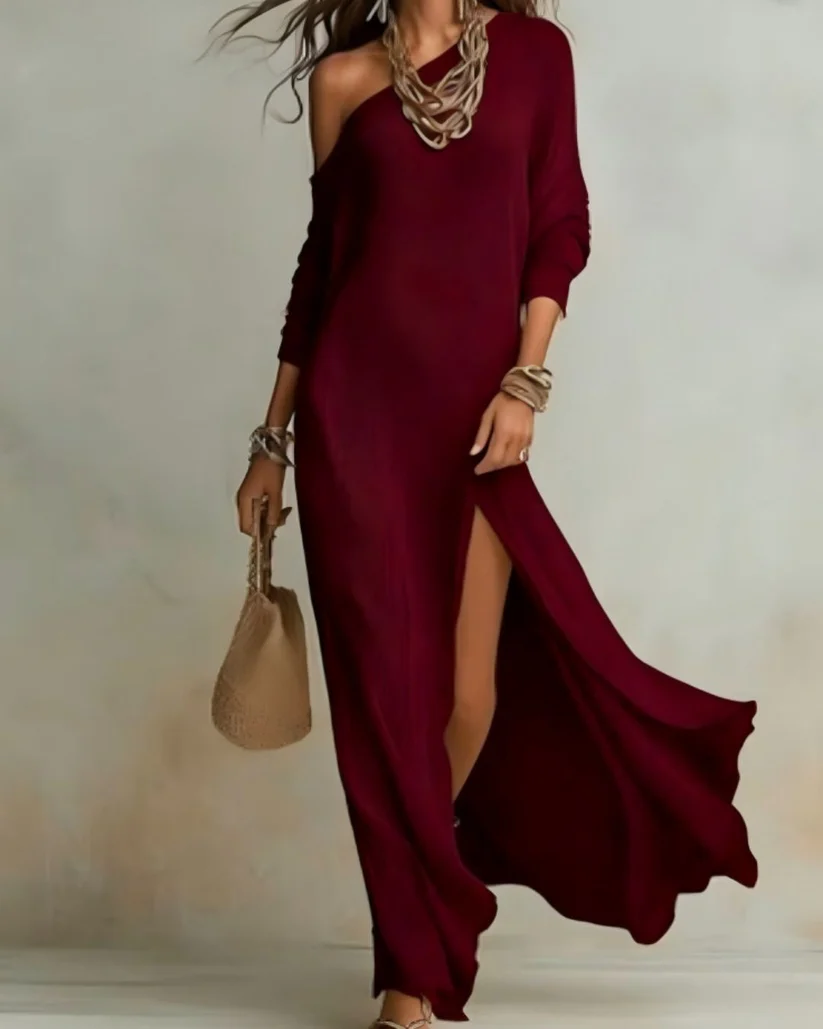 Solid Colour Loose Slit Beach Maxi Dress – Sienna Noosa