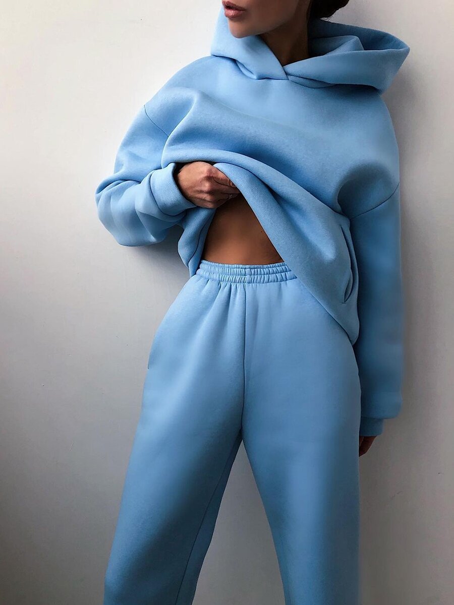 Fashion Casual Hooded Solid Color Two-piece Suit – Sienna Noosa