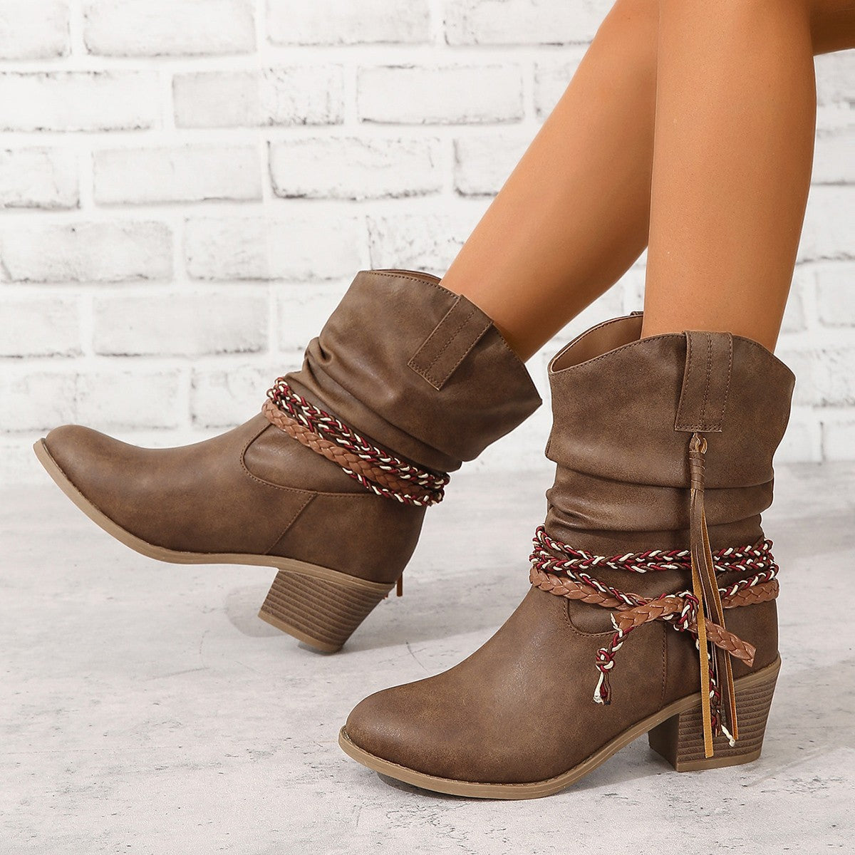 Vintage Western Cowboy Tassel Ankle Boots – Sienna Noosa