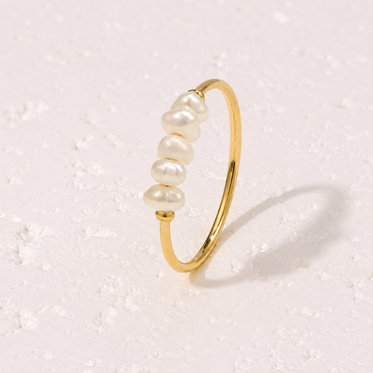 Lucia Anillo Gold Acero Inoxidable With Bano Pvd Oro 18k – Sienna Noosa
