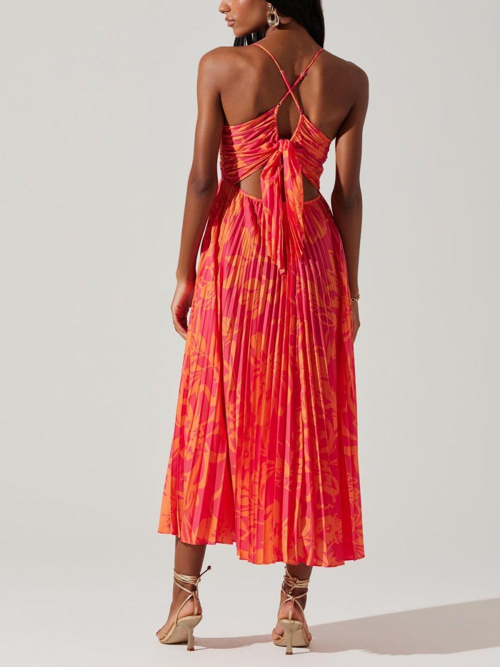 Floral Plissé Midi Dress – Sienna Noosa