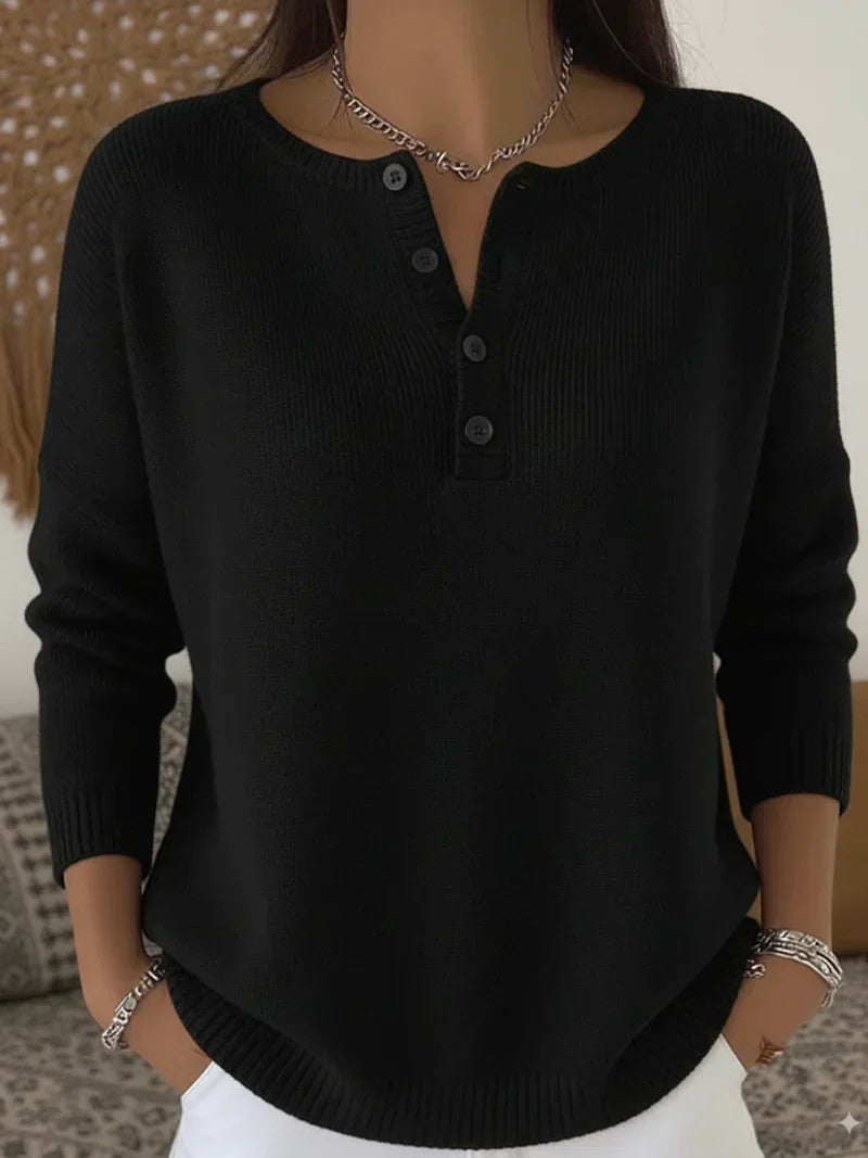 Helena Jumper Knit With Buttons Henley – Sienna Noosa