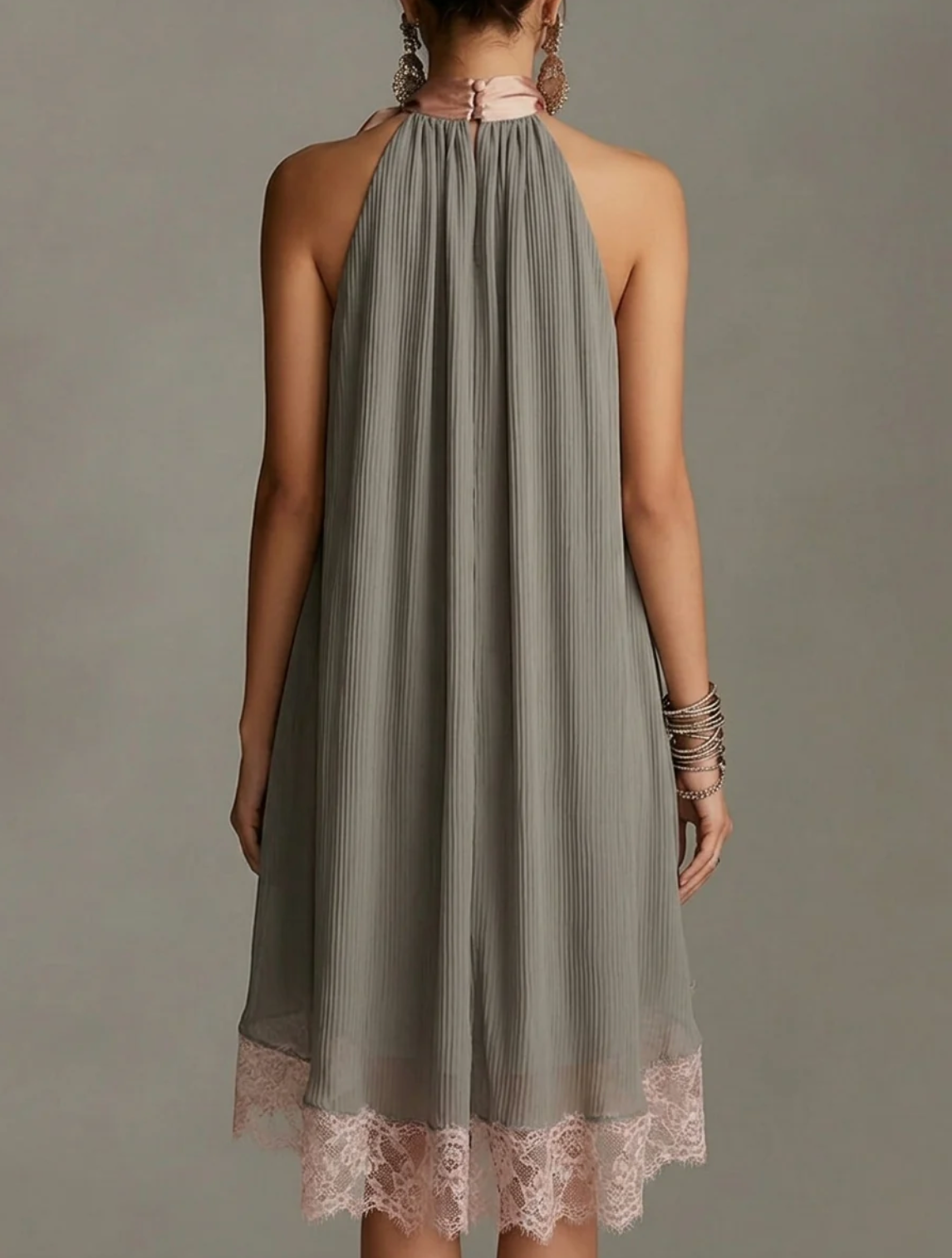 Azahara Mini Dress Satin With Lazo Pink And Lace – Sienna Noosa