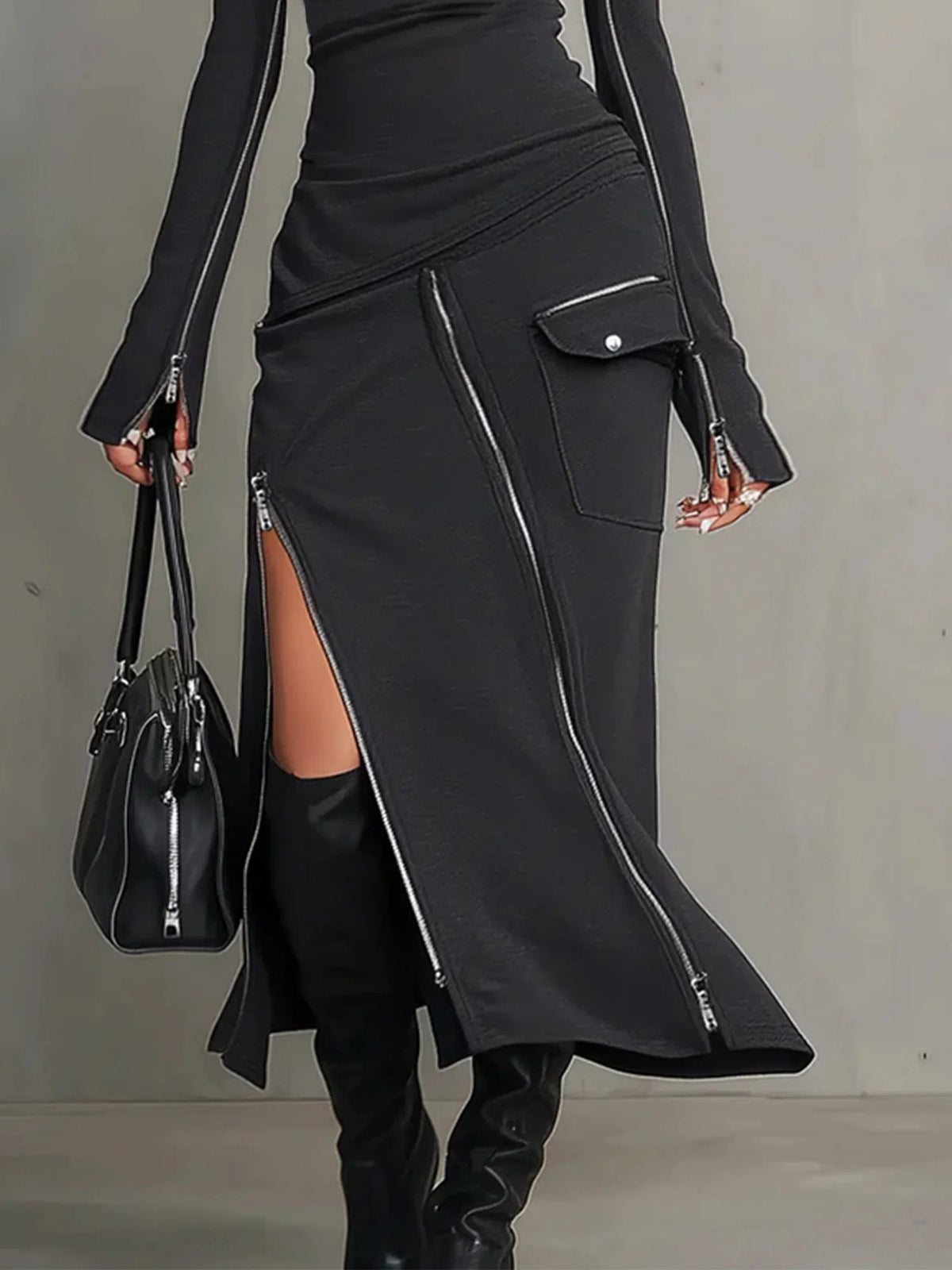 Gala High Neck Irregular Zipper Pocket Set – Sienna Noosa