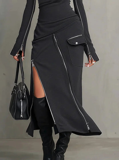 Gala High Neck Irregular Zipper Pocket Set – Sienna Noosa