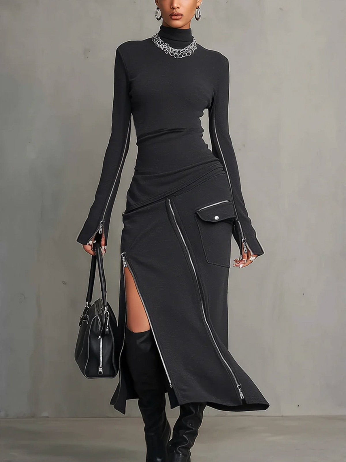 Gala High Neck Irregular Zipper Pocket Set – Sienna Noosa