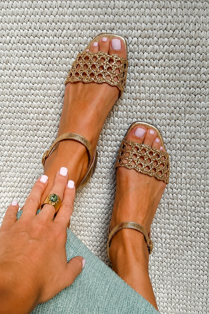 Elisabetta Sandals Doradas With Encanto Summer – Sienna Noosa