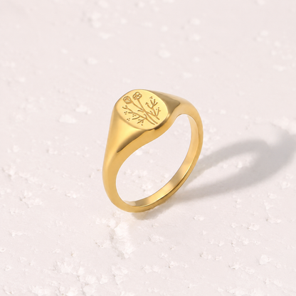 Elena Anillo Gold Acero Inoxidable With Perla Agua Dulce – Sienna Noosa