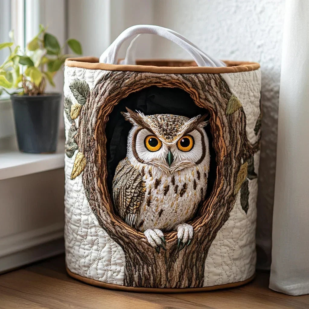 Fernanda Quilted Laundry Basket Owl – Sienna Noosa