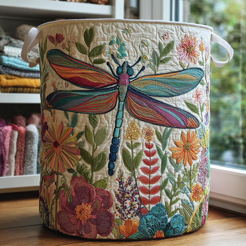 Iris Quilted Laundry Basket Garden Dragonfly – Sienna Noosa