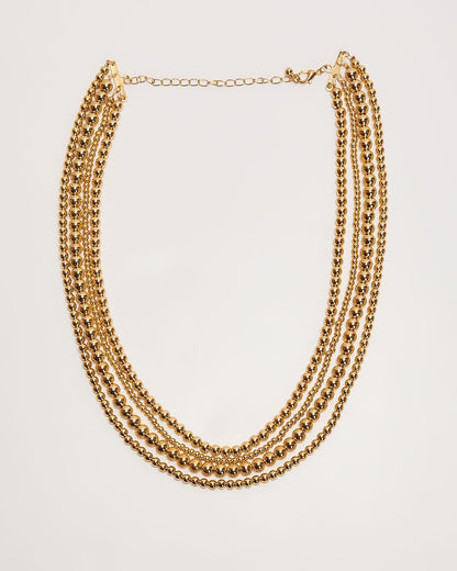 Golden Girl Layered Beaded Necklace – Sienna Noosa