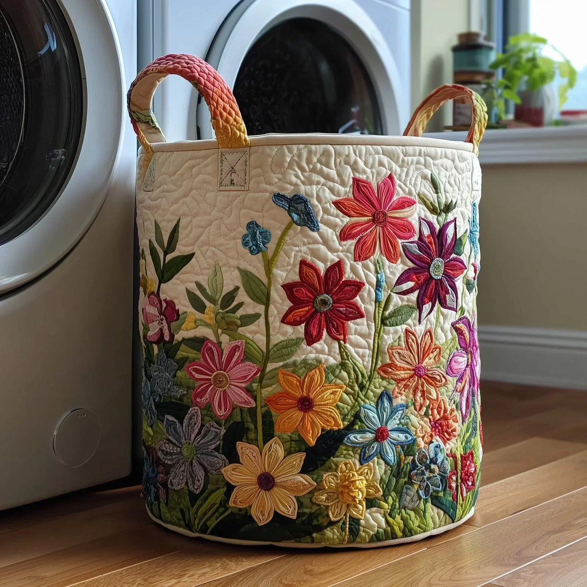 Mireya Quilted Laundry Basket Mixed Flowers – Sienna Noosa