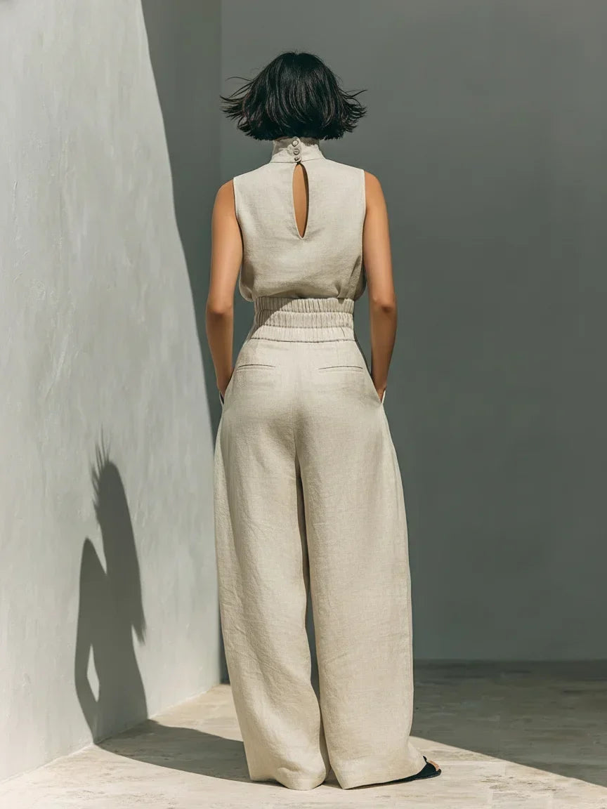 Joana Set Elegant Top With Straps Finos And Trousers Wide – Sienna Noosa