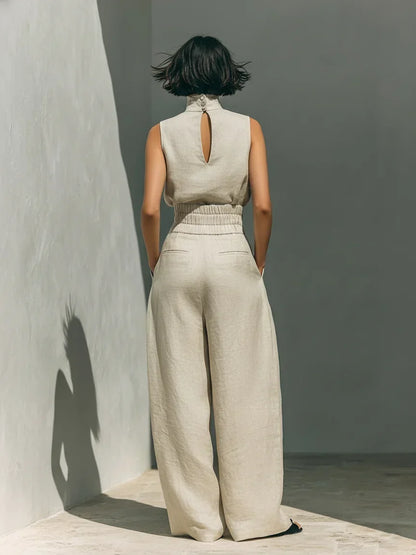 Joana Set Elegant Top With Straps Finos And Trousers Wide – Sienna Noosa