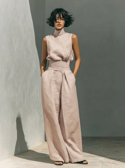 Joana Set Elegant Top With Straps Finos And Trousers Wide – Sienna Noosa