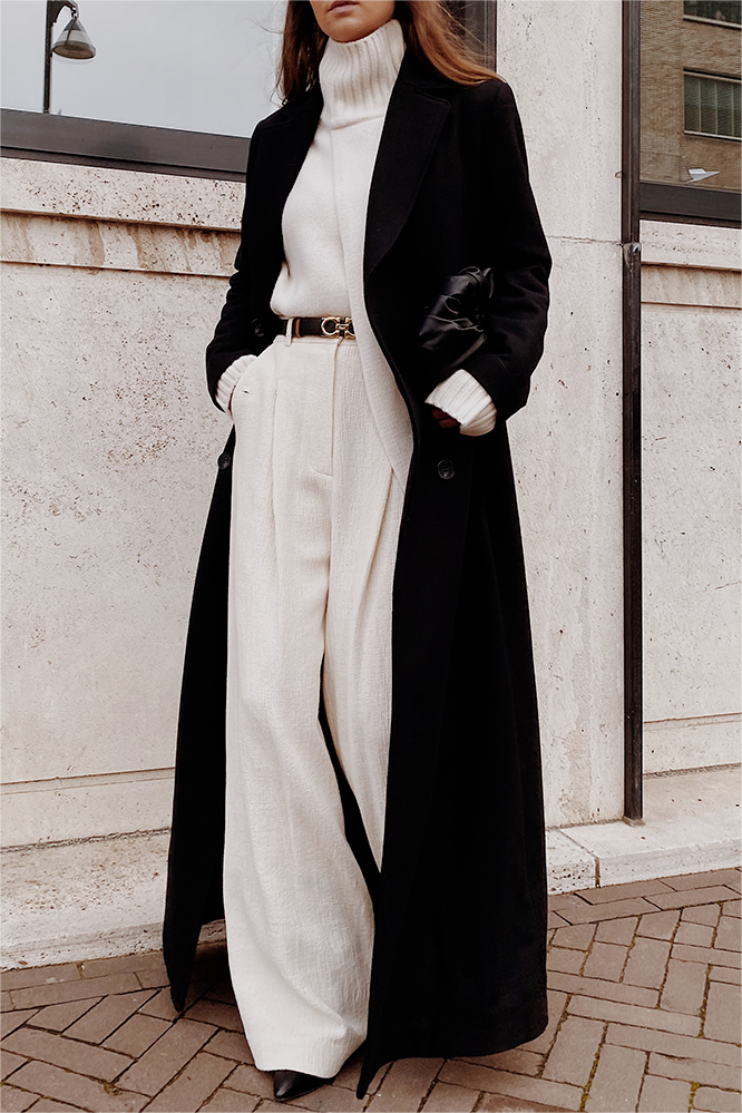 Woolen Solid Long Sleeve Maxi Coat – Sienna Noosa