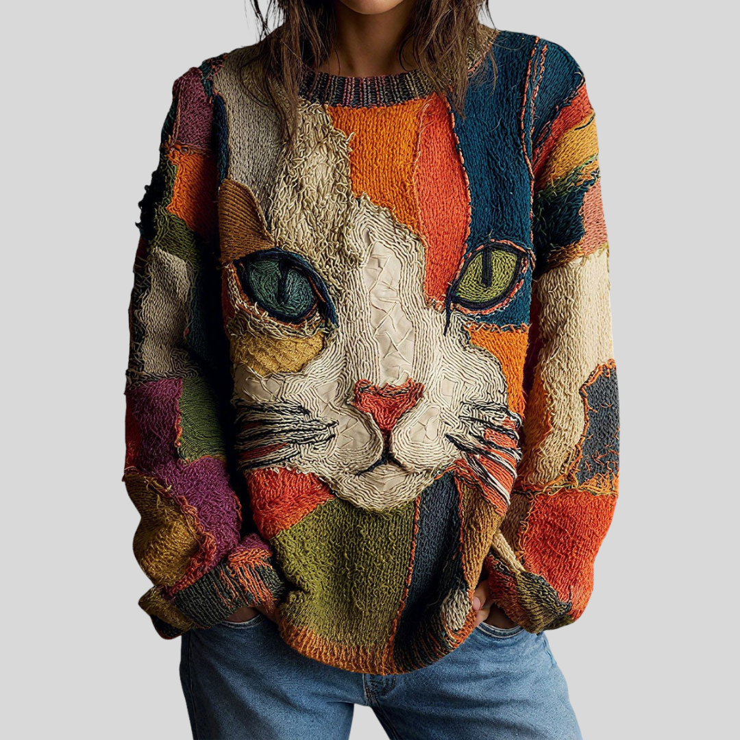 Deborah Artistic Cat Print Top – Sienna Noosa