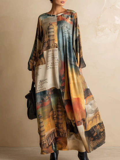 Loose and Stylish Urban Style Printed Maxi Dress – Sienna Noosa