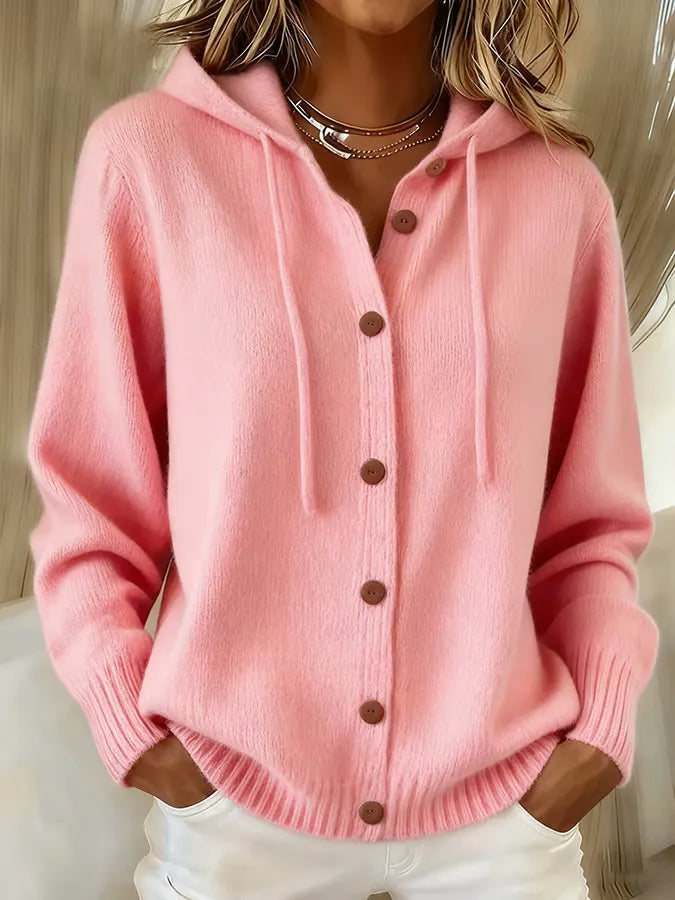 Begoña Begona Jacket Knit With Hood And Buttons – Sienna Noosa