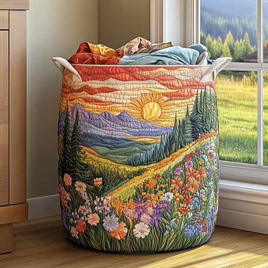Gloria Quilted Laundry Basket Sunny Landscape – Sienna Noosa