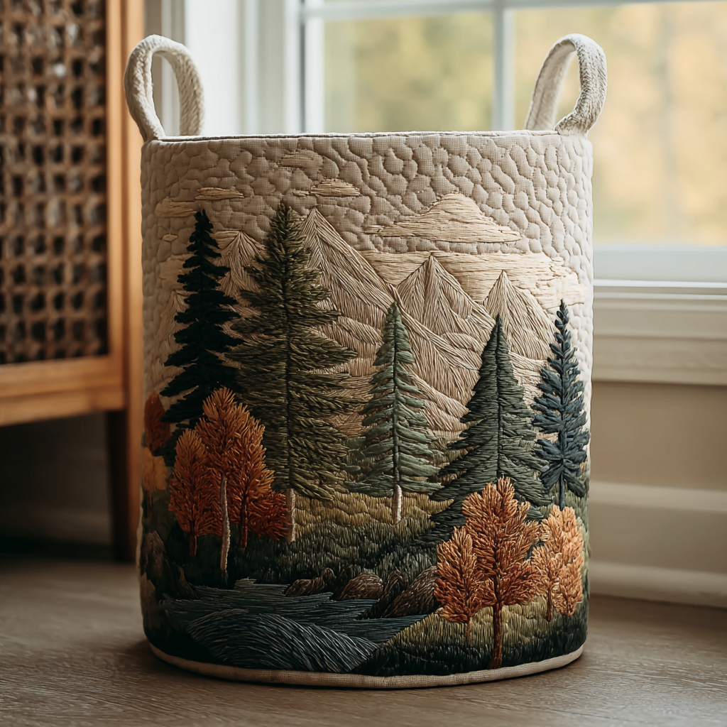 Noemi Quilted Laundry Basket Mountain – Sienna Noosa