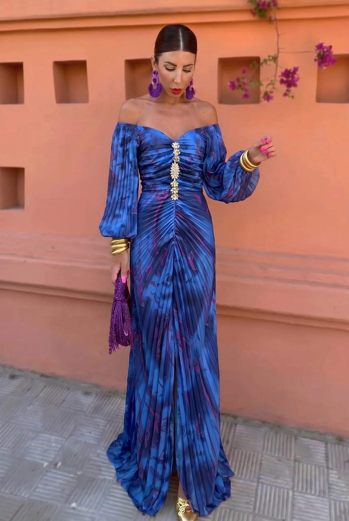 Coleta Adriana Maxi Dress Floral A Shoulder – Sienna Noosa