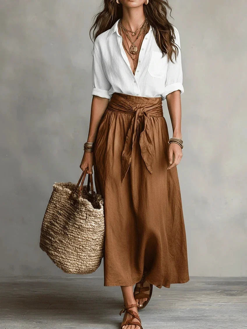 Vida Bianca Jumpsuit Elegant With Belt – Sienna Noosa