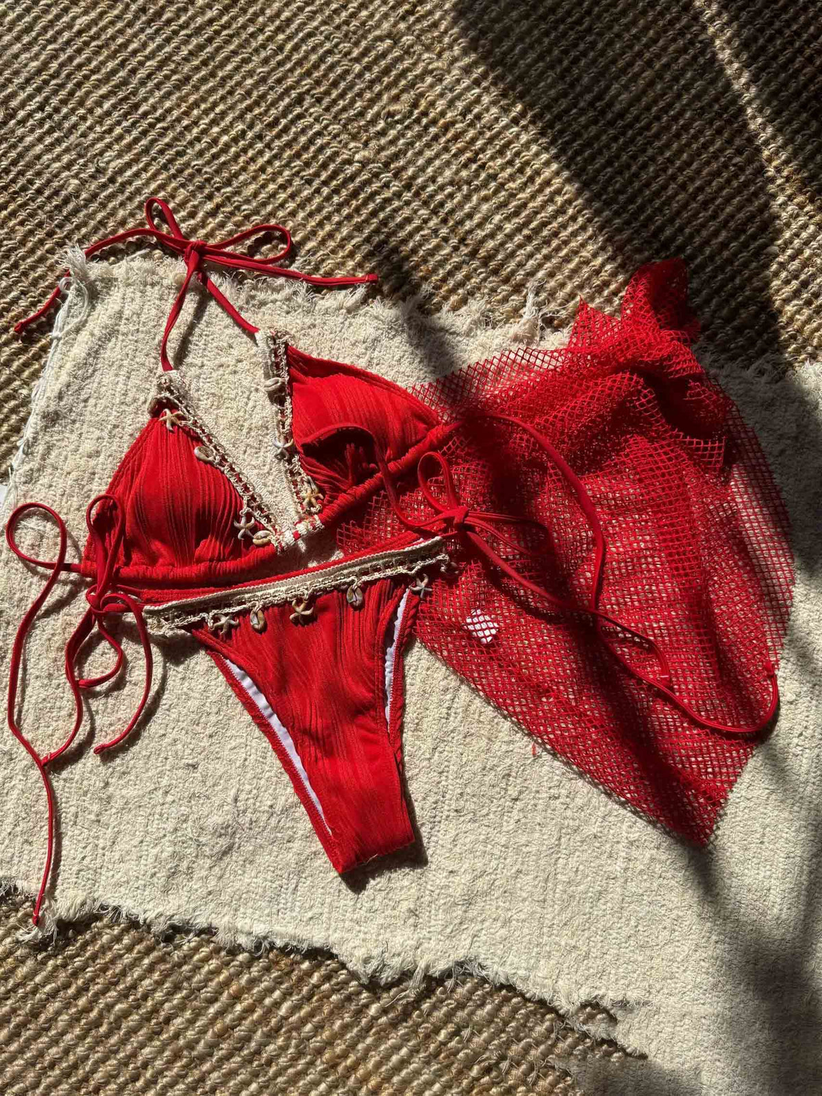 Sexy Starfish Tassel Tulle Skirt Three-Piece Bikini Set – Sienna Noosa