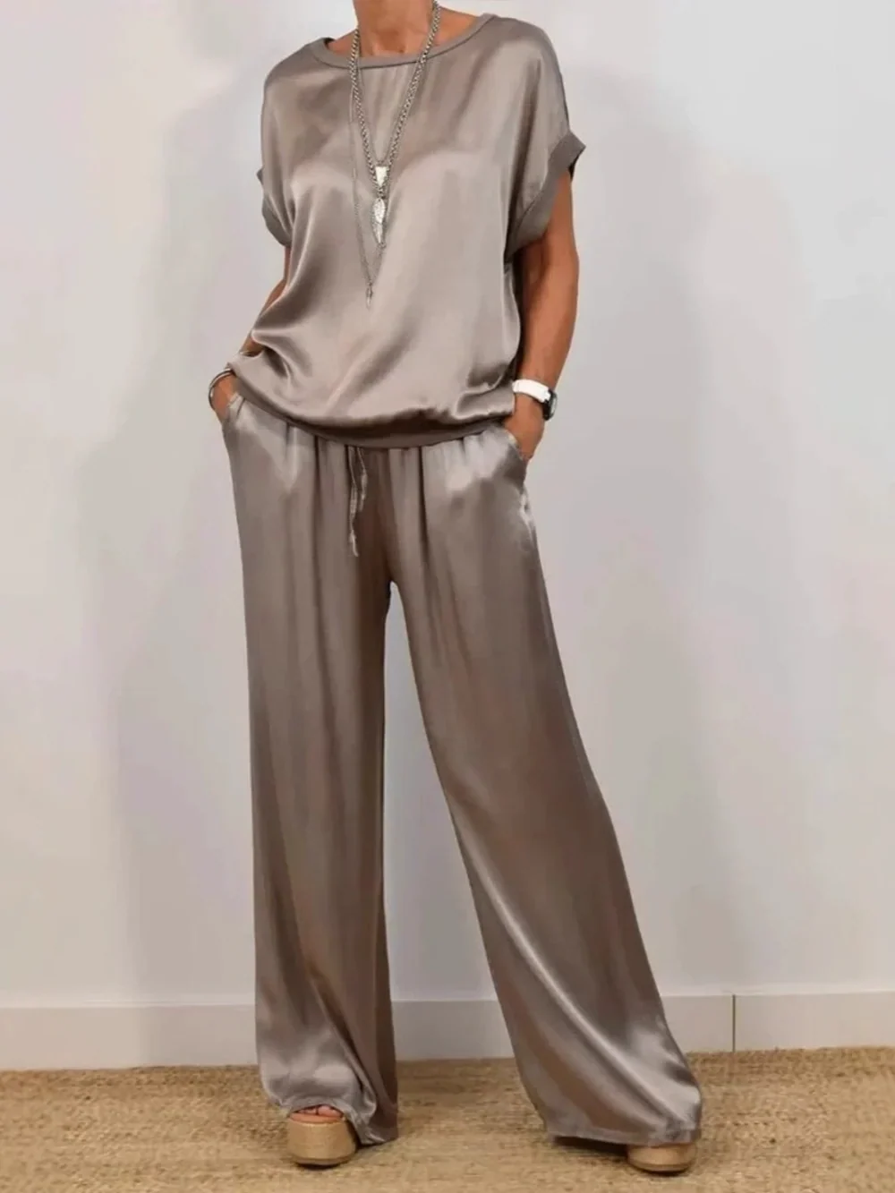 Loose shirt wide-leg pants casual set – Sienna Noosa