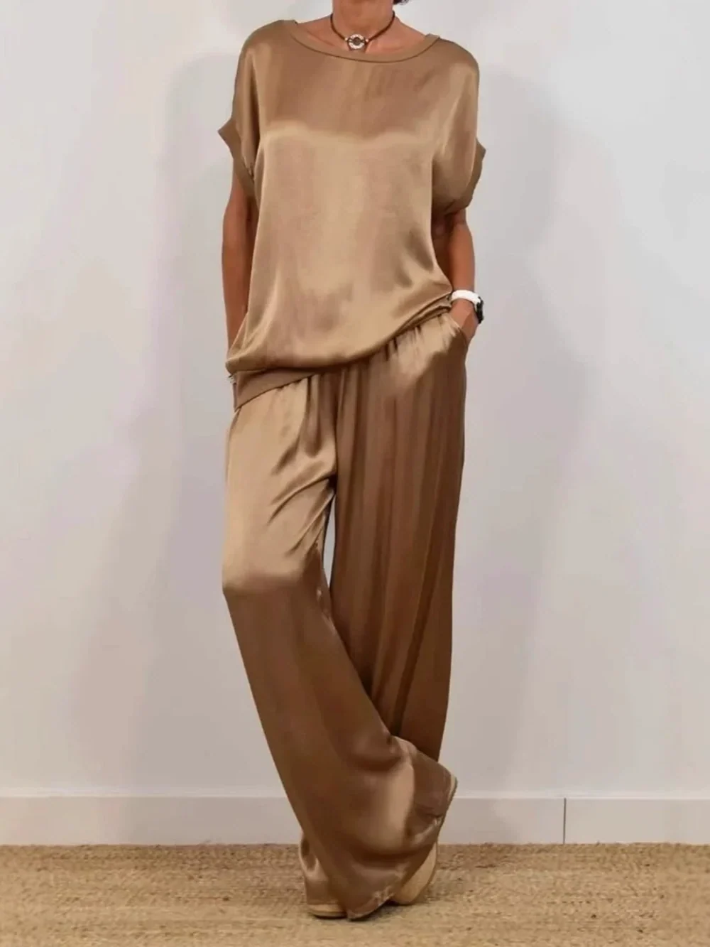Loose shirt wide-leg pants casual set – Sienna Noosa