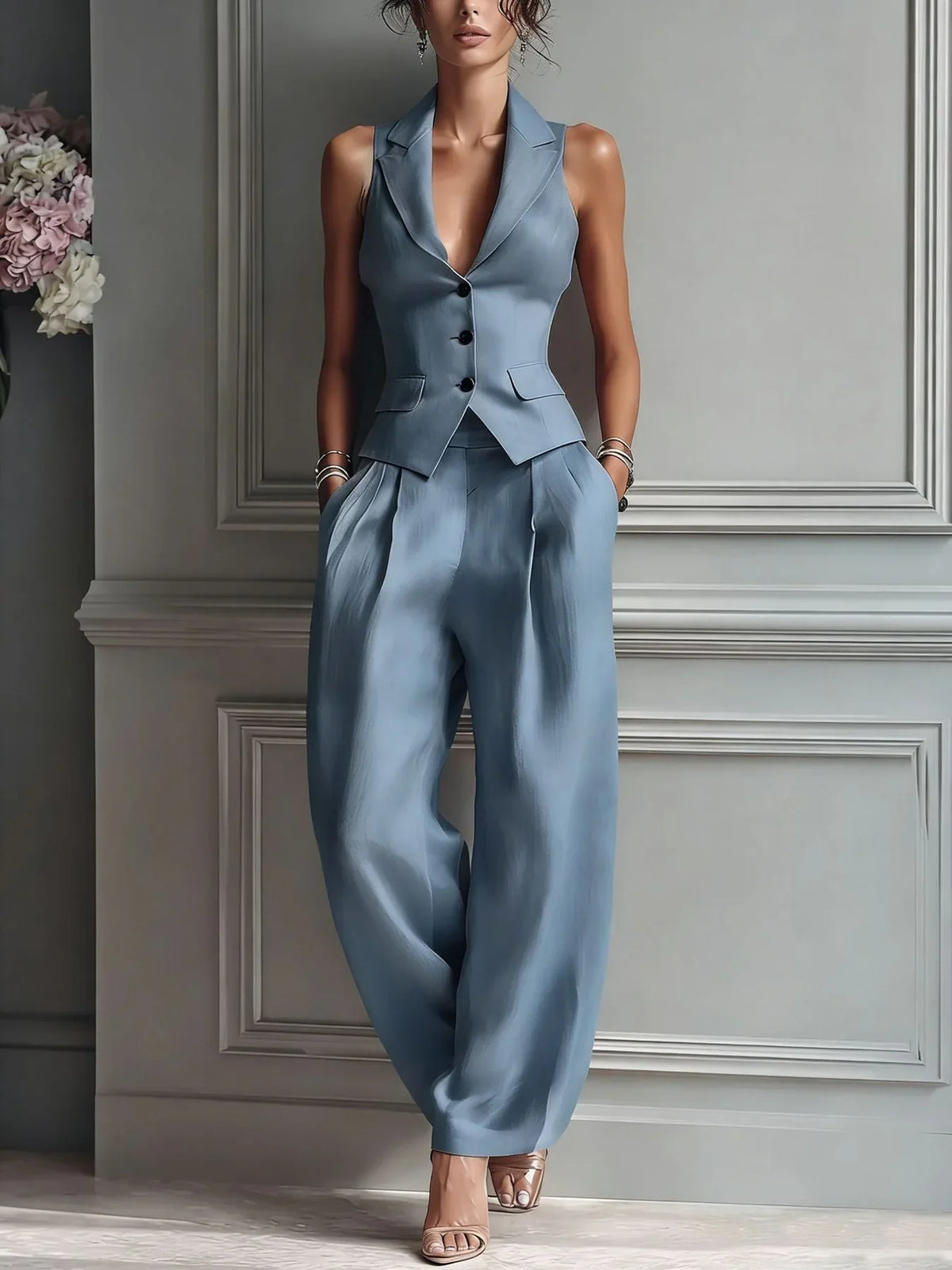 Estrella Set Two-Piece Abotonado With Neckline In V – Sienna Noosa