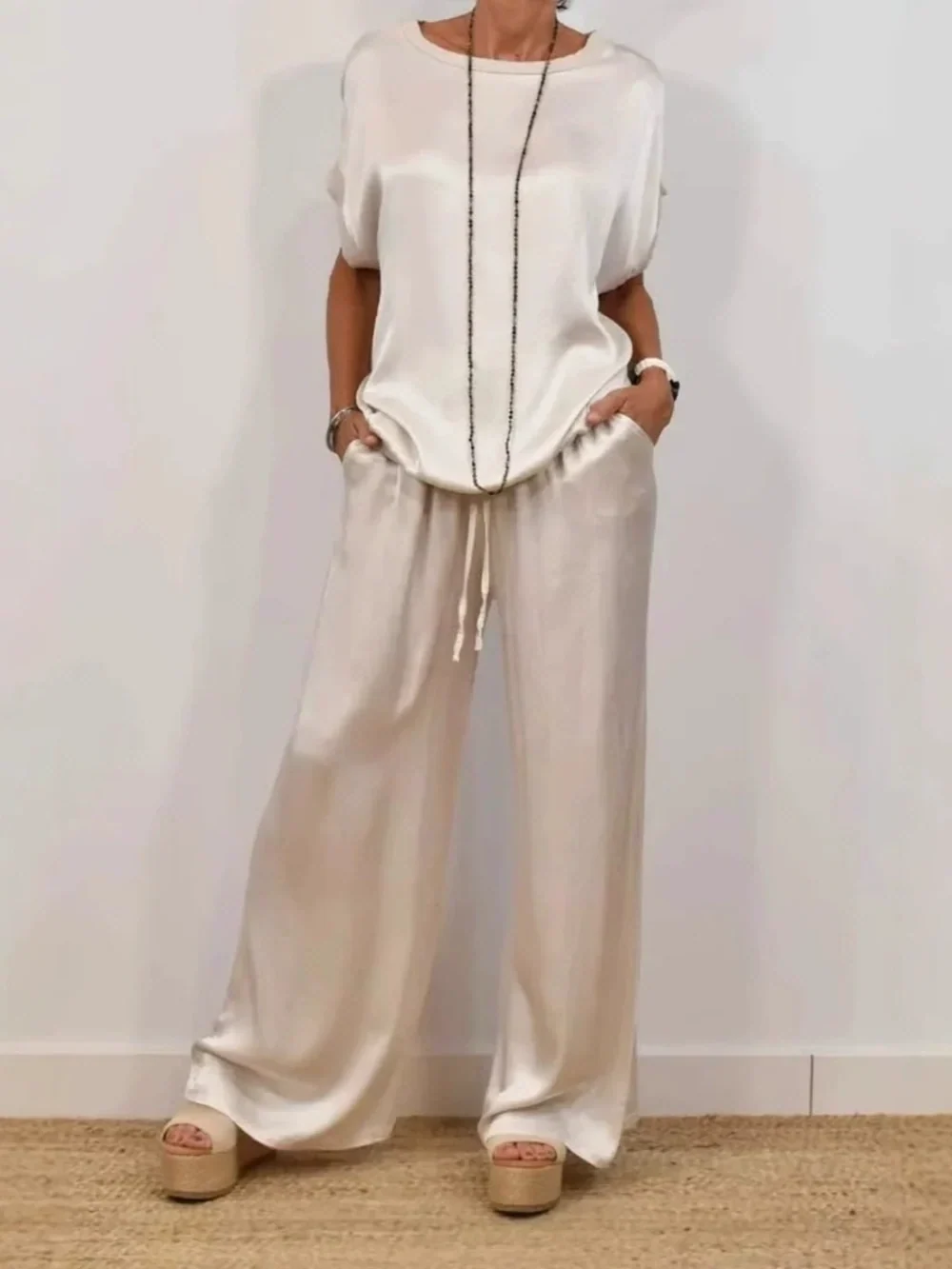 Loose shirt wide-leg pants casual set – Sienna Noosa