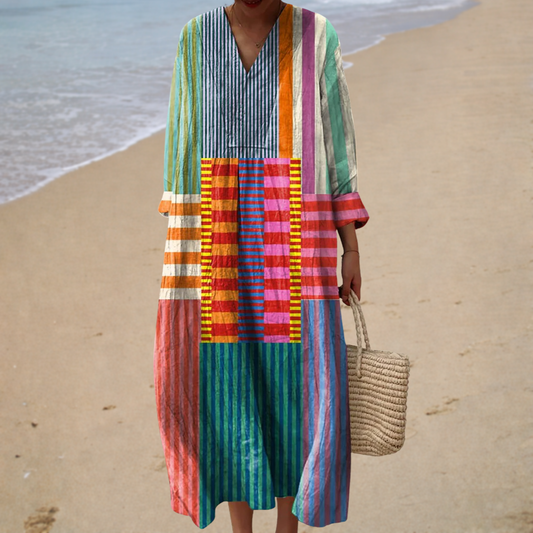 Flattering Printed Summer Maxi Dress