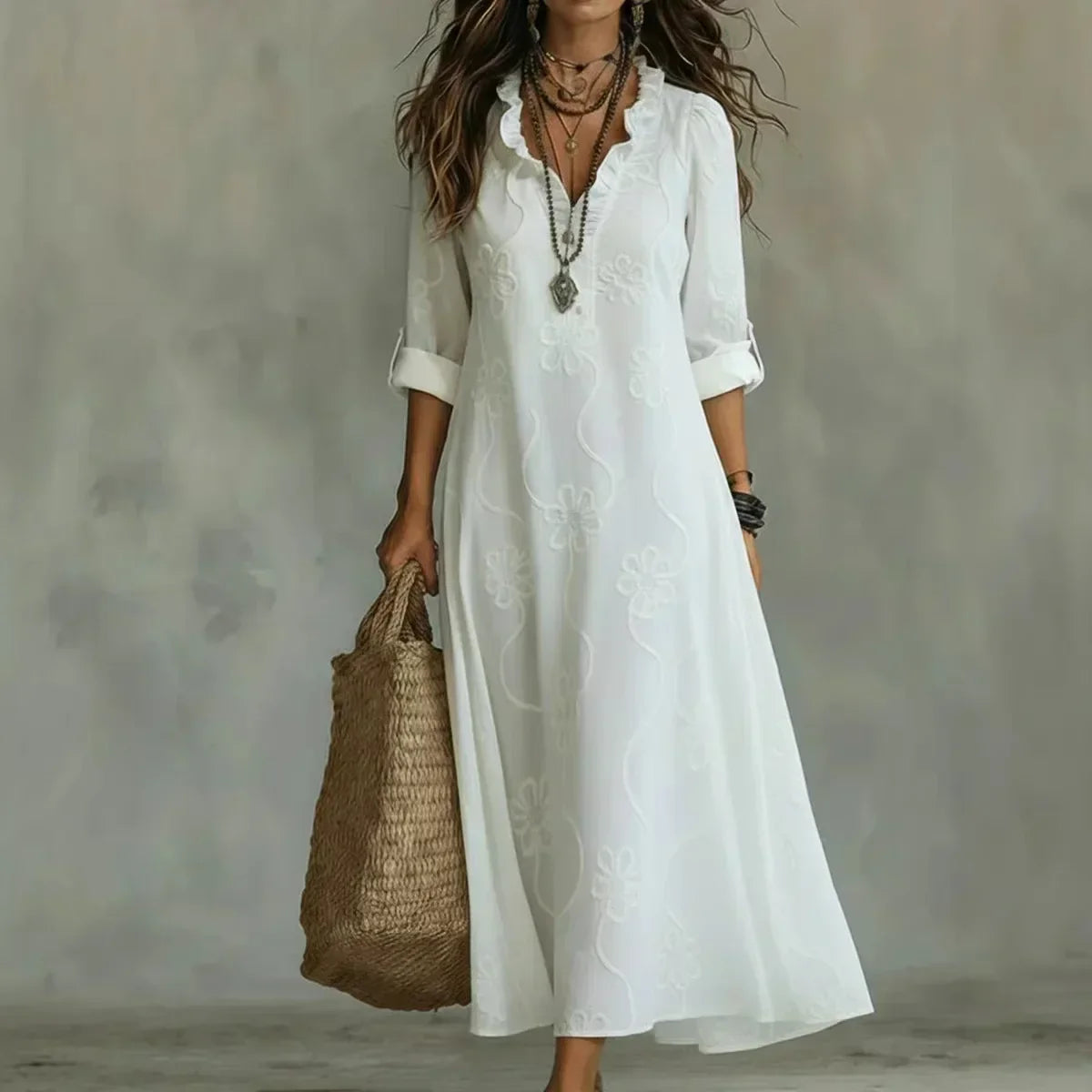 Liana Bianca Elegant Jumpsuit Med Omlotturringning – Sienna Noosa