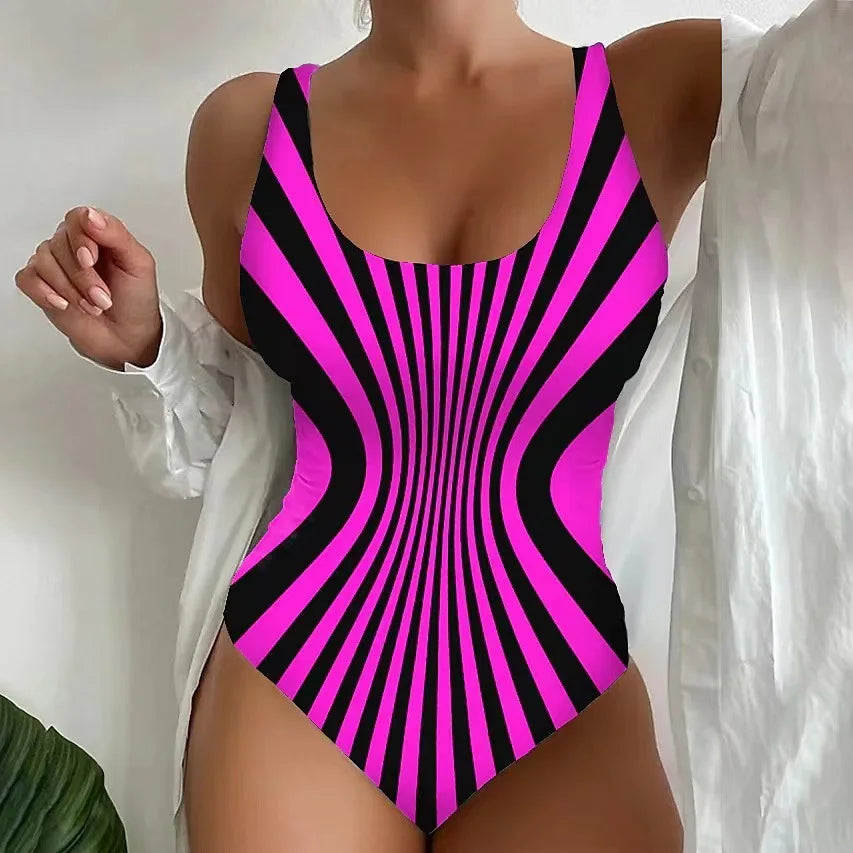 One Piece Swimsuit 3D Print Swimwear – Sienna Noosa