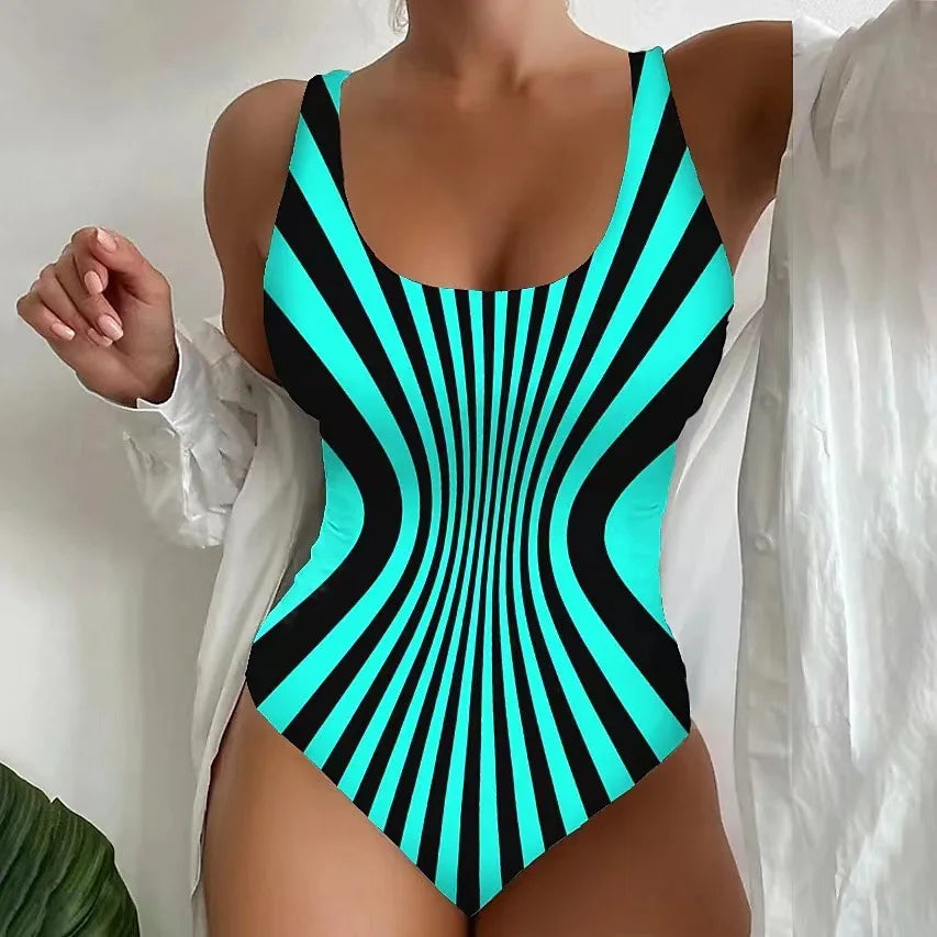 One Piece Swimsuit 3D Print Swimwear – Sienna Noosa