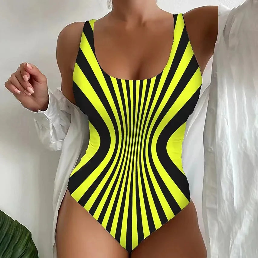 One Piece Swimsuit 3D Print Swimwear – Sienna Noosa