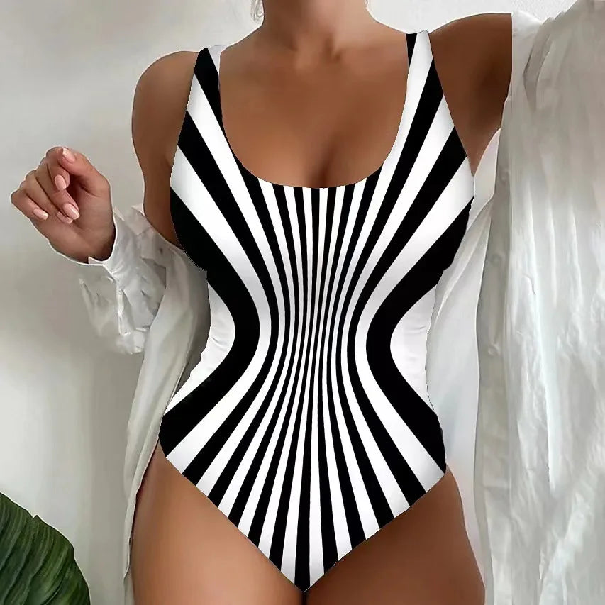 One Piece Swimsuit 3D Print Swimwear – Sienna Noosa