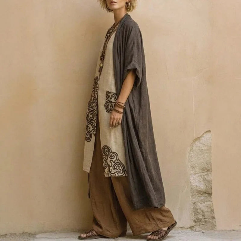 Selma Rebecka Bohemiskt 3 Delat Set Med Lang Cardigan – Sienna Noosa