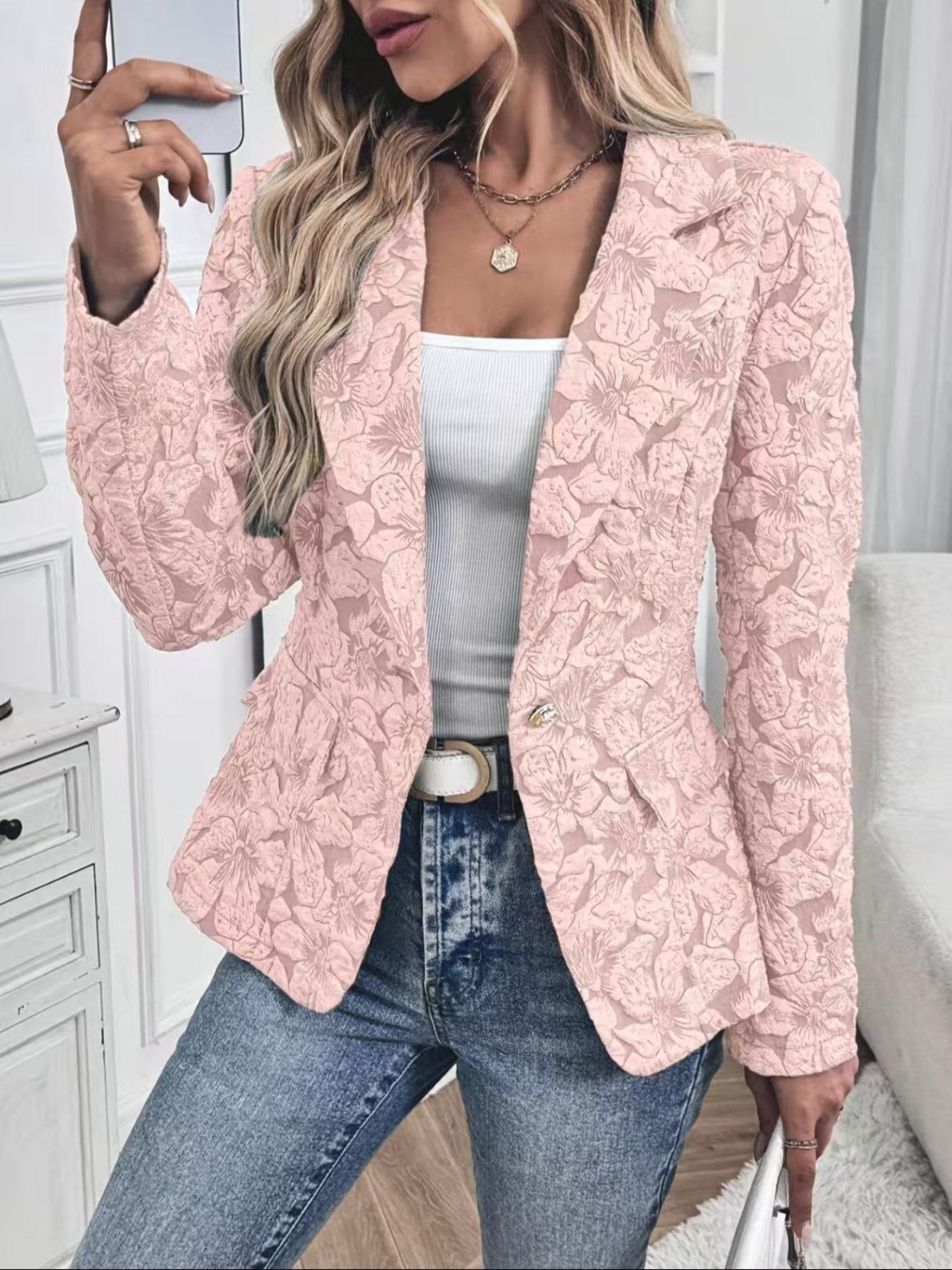 Womens Paisley Jacquard Fitted Blazer – Sienna Noosa