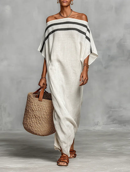 Naiara Aveline™ Maxiklanning Med Off Shoulder Design Och Fladdermusarmar – Sienna Noosa