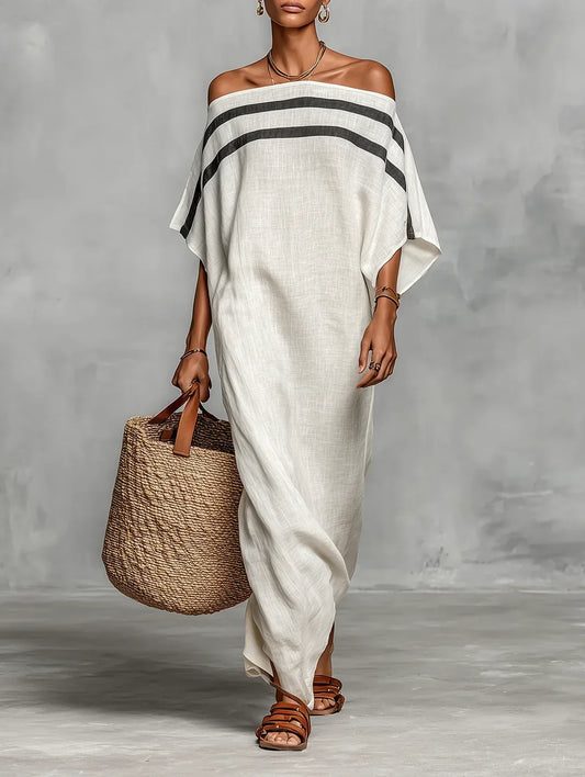 Naiara Aveline™ Maxiklanning Med Off Shoulder Design Och Fladdermusarmar – Sienna Noosa