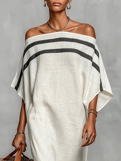 Naiara Aveline™ Maxiklanning Med Off Shoulder Design Och Fladdermusarmar – Sienna Noosa