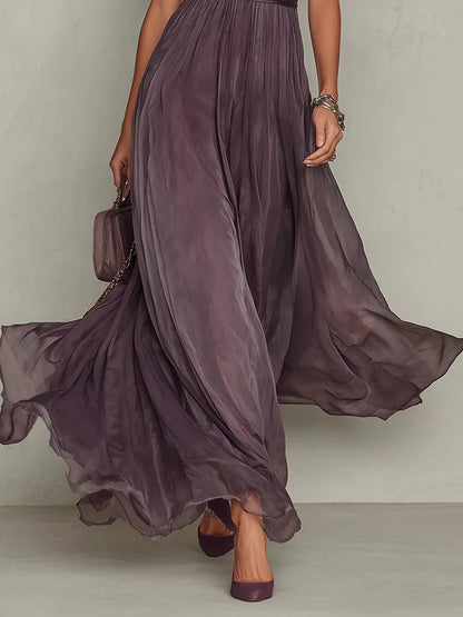 Fabiola Maxi Dress With Print Floral Vintage Pink And Sleeves Puff Accessories Not Included – Sienna Noosa