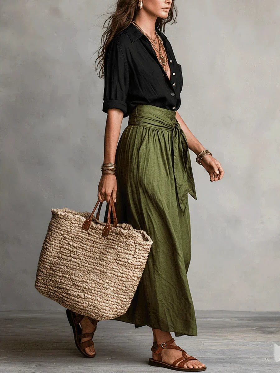 Vida Bianca Jumpsuit Elegant With Belt – Sienna Noosa