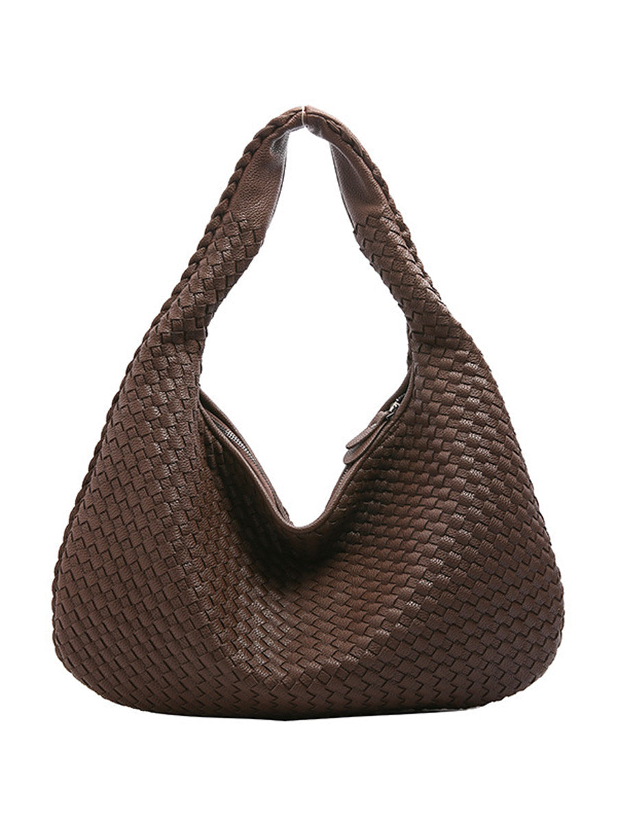 Fashionable Leather Woven Bag – Sienna Noosa