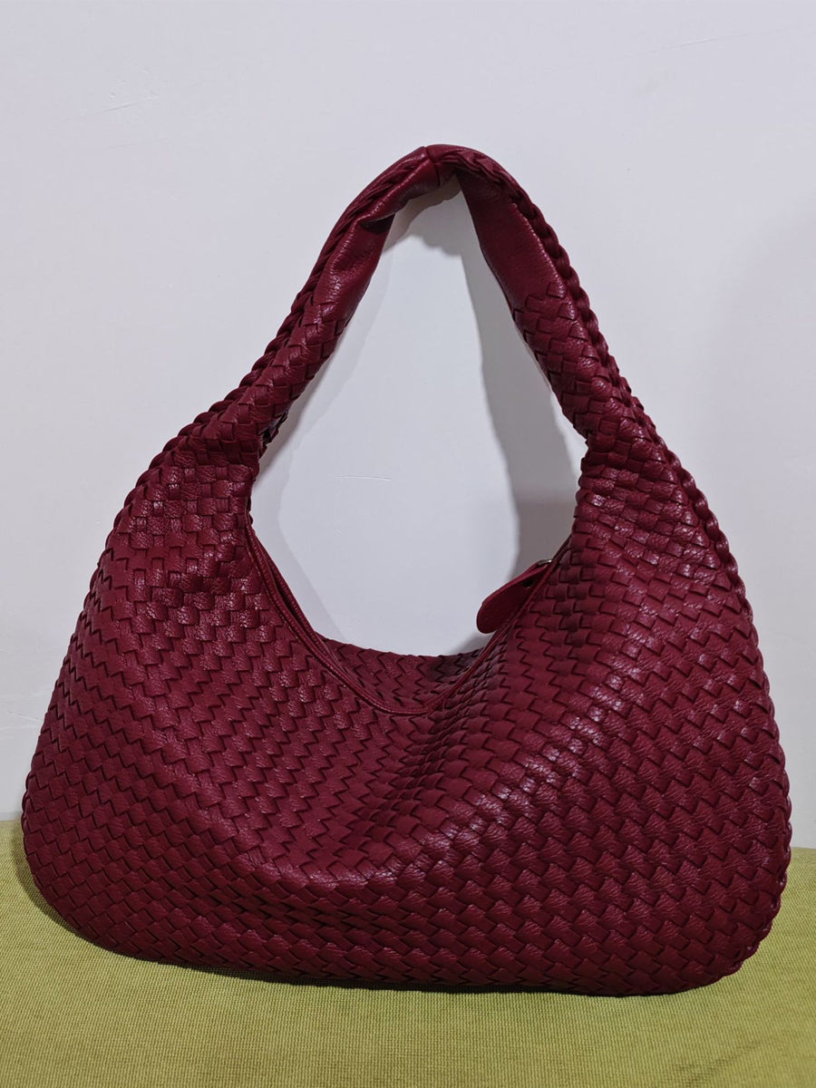 Fashionable Leather Woven Bag – Sienna Noosa