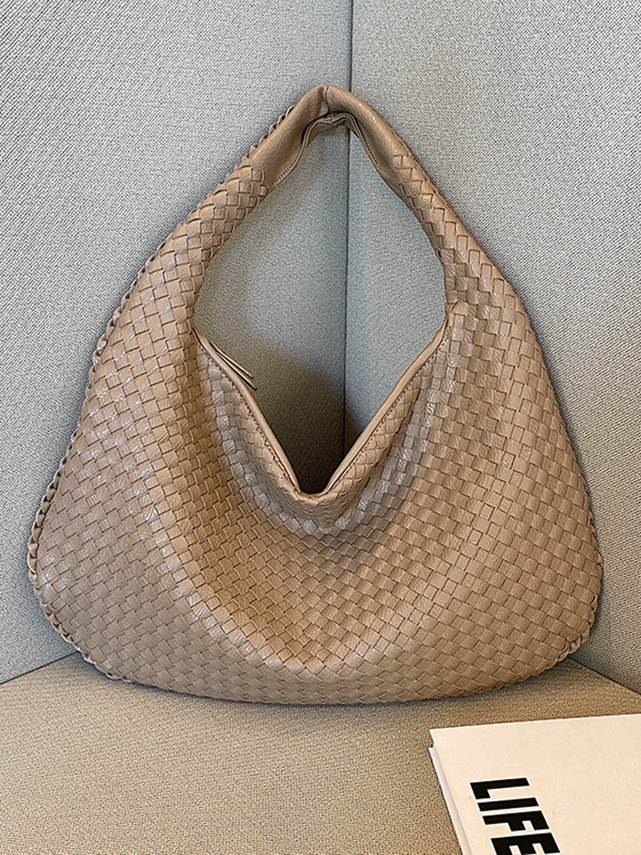 Fashionable Leather Woven Bag – Sienna Noosa